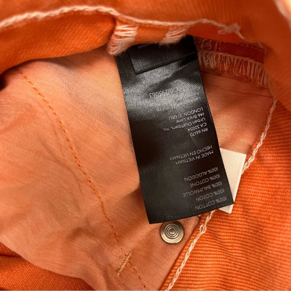 BDG Pumpkin Orange Denim Carpenter Shorts - Picture 11 of 12